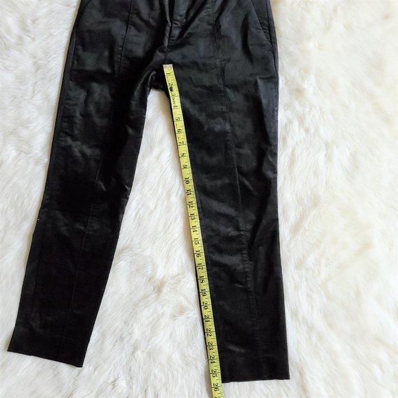 Anthropologie Essential Slim Black Velvet Pants 4 - Picture 16 of 16